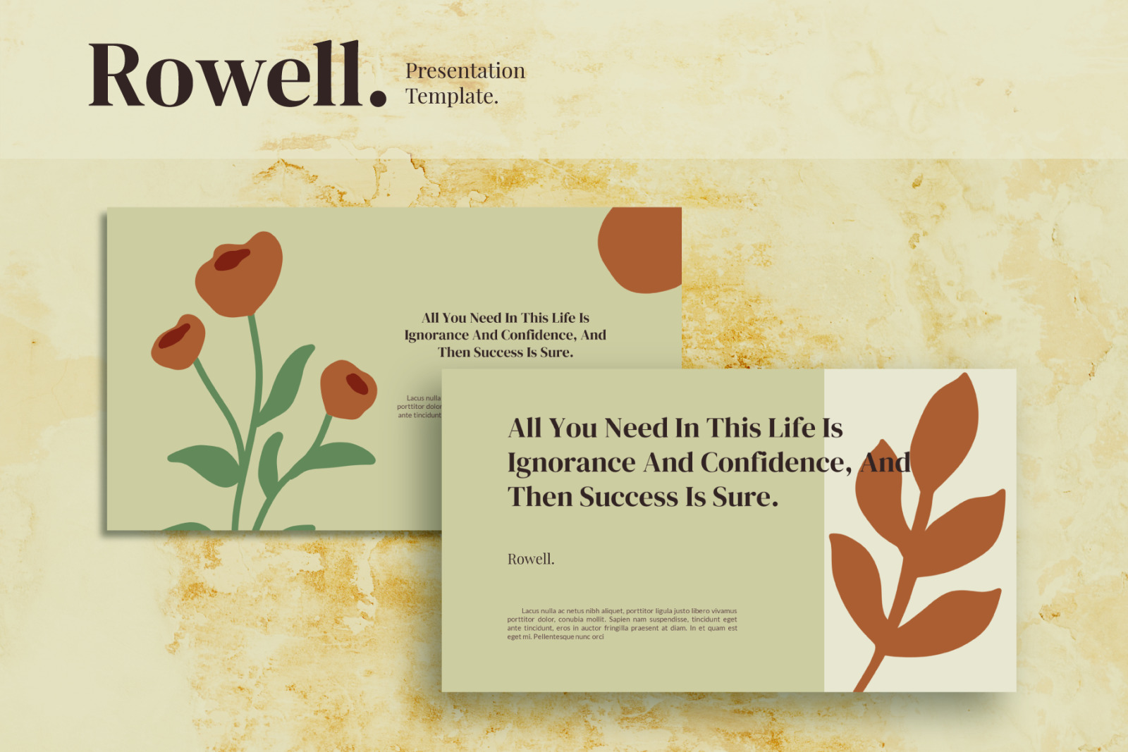 Rowell Bundle Presentation Template Rowell Bundle Presentation Template