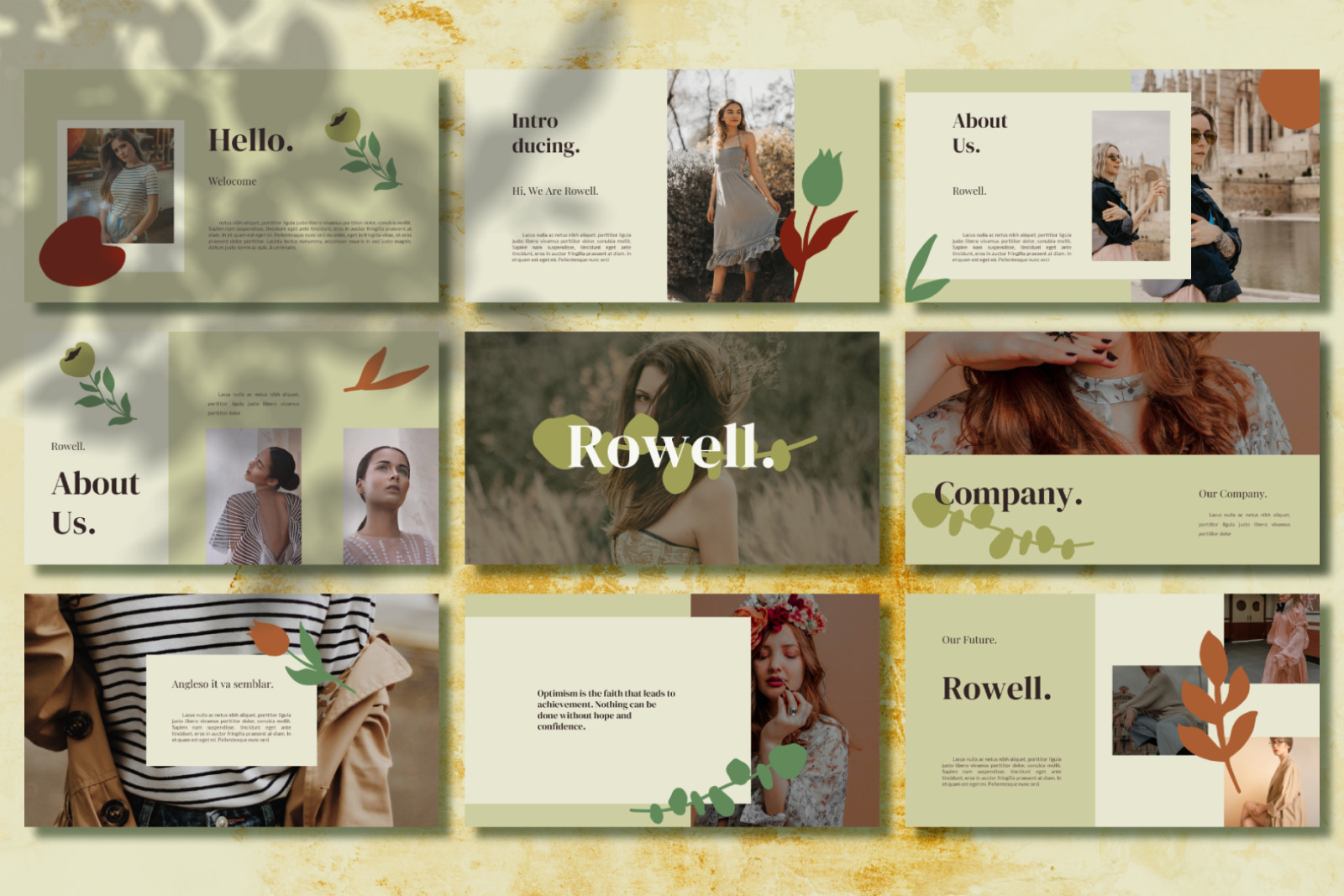 Rowell Bundle Presentation Template Rowell Bundle Presentation Template