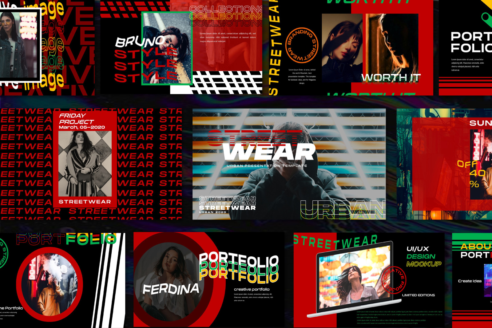 Streetwear Bundle Presentation Template Streetwear Bundle Presentation Template