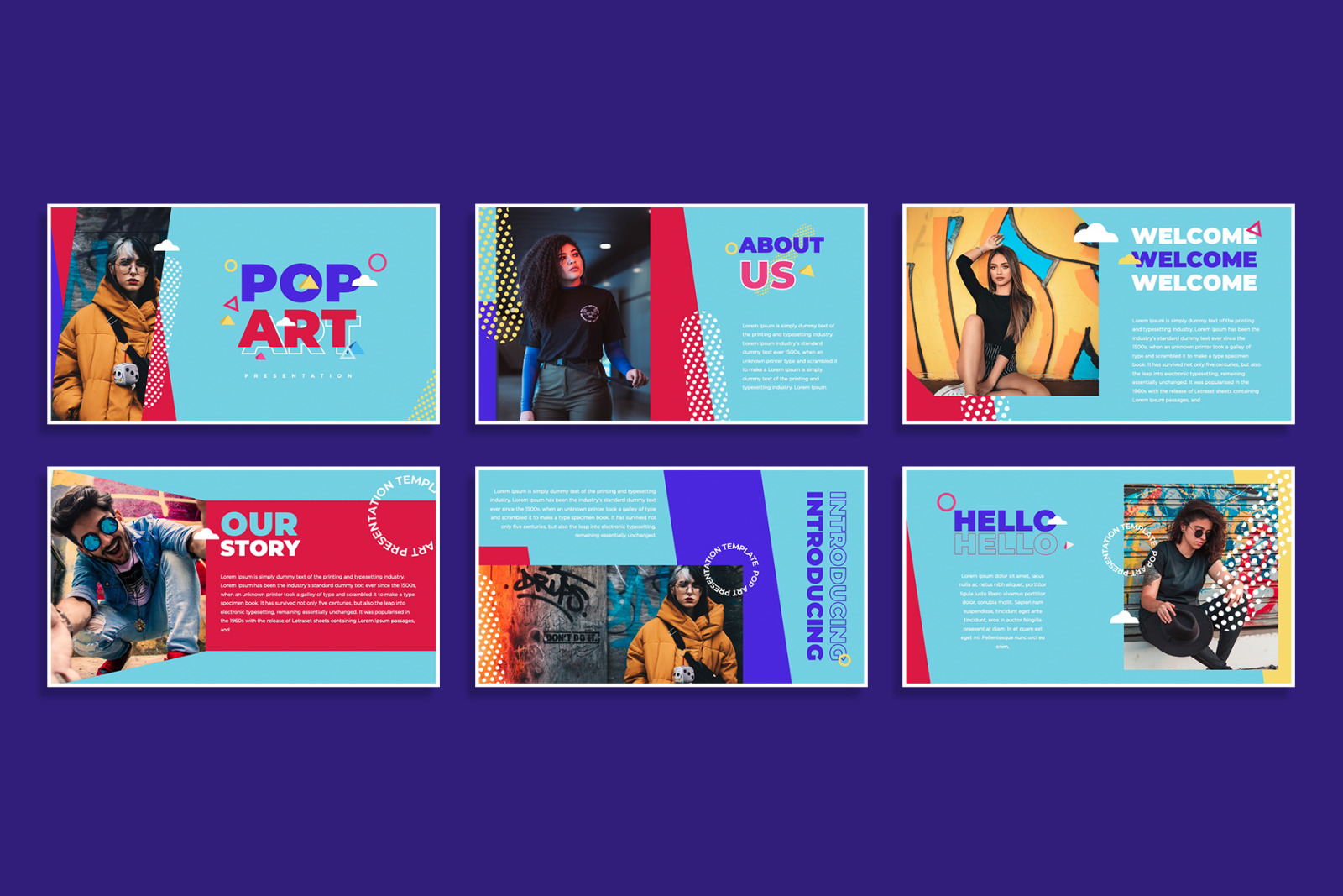 POP ART Bundle Presentation Template POP ART Bundle Presentation Template
