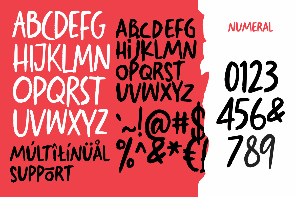Berantakan Brush Typeface Berantakan Brush Typeface