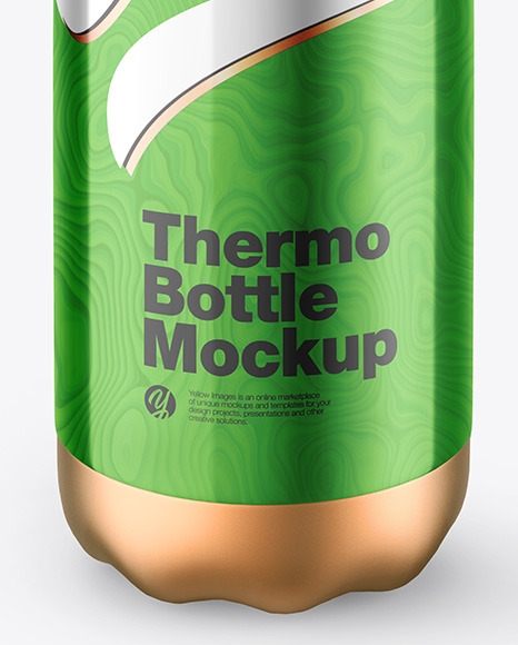 Thermo Bottle Metallic Mockup