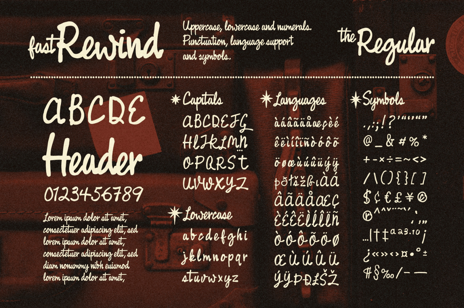 Fast Rewind: Retro Brush Script Font