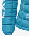 Matte Nylon Women's Down Jacket Mockup