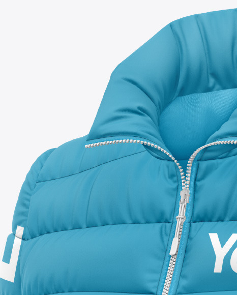 Matte Nylon Women's Down Jacket Mockup