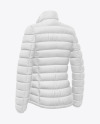 Matte Nylon Women's Down Jacket Mockup