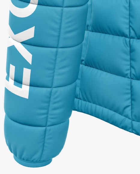 Matte Nylon Women's Down Jacket Mockup