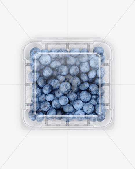 Container With Blueberries Mockup