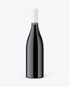 Green Glass Bottle With Red Wine Mockup