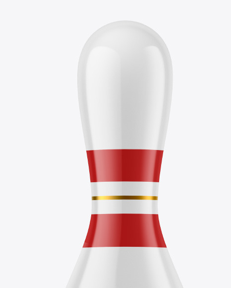 Glossy Bowling Ball w/ Bowling Pin Mockup