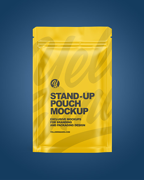 Matte Stand-Up Pouch Mockup