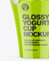 Glossy Yogurt Cup Mockup