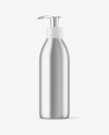 Metallic Bottle with Pump Mockup