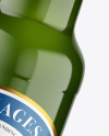 Green Glass Lager Beer Bottle Mockup