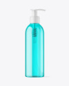 Color Plastic Cosmetic Bottle with Pump Mockup