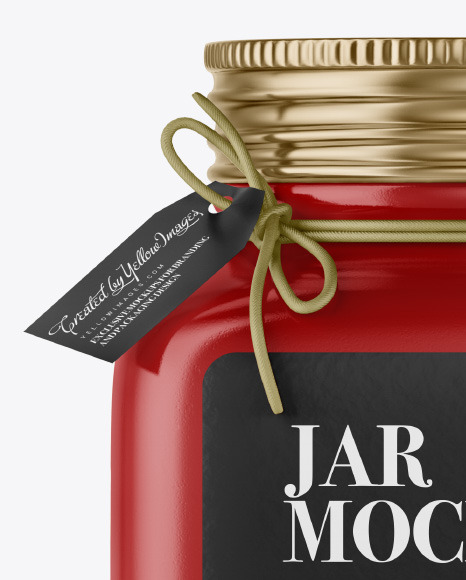 Glossy Ceramic Jar Mockup