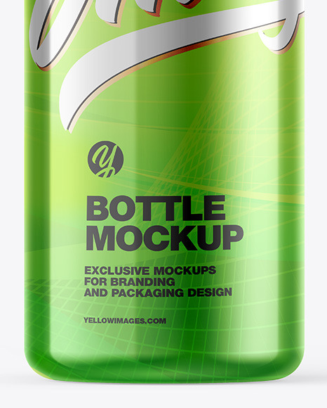 Metallic Bottle Mockup