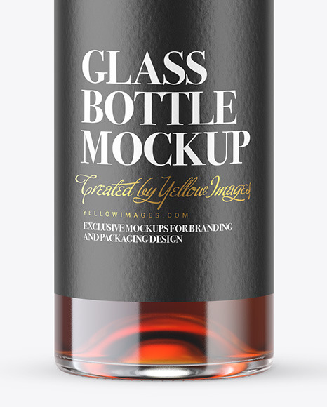 Clear Glass Cognac Bottle Mockup Clear Glass Cognac Bottle Mockup
