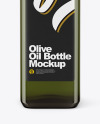 Green Glass Olive Oil Bottle Mockup