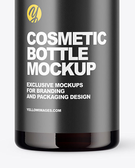 Amber Cosmetic Bottle Mockup Amber Cosmetic Bottle Mockup