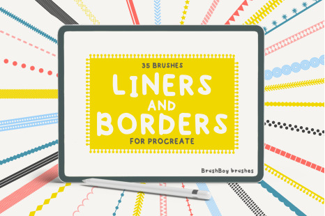 Liners and Borders Procreate Brushes - Dash