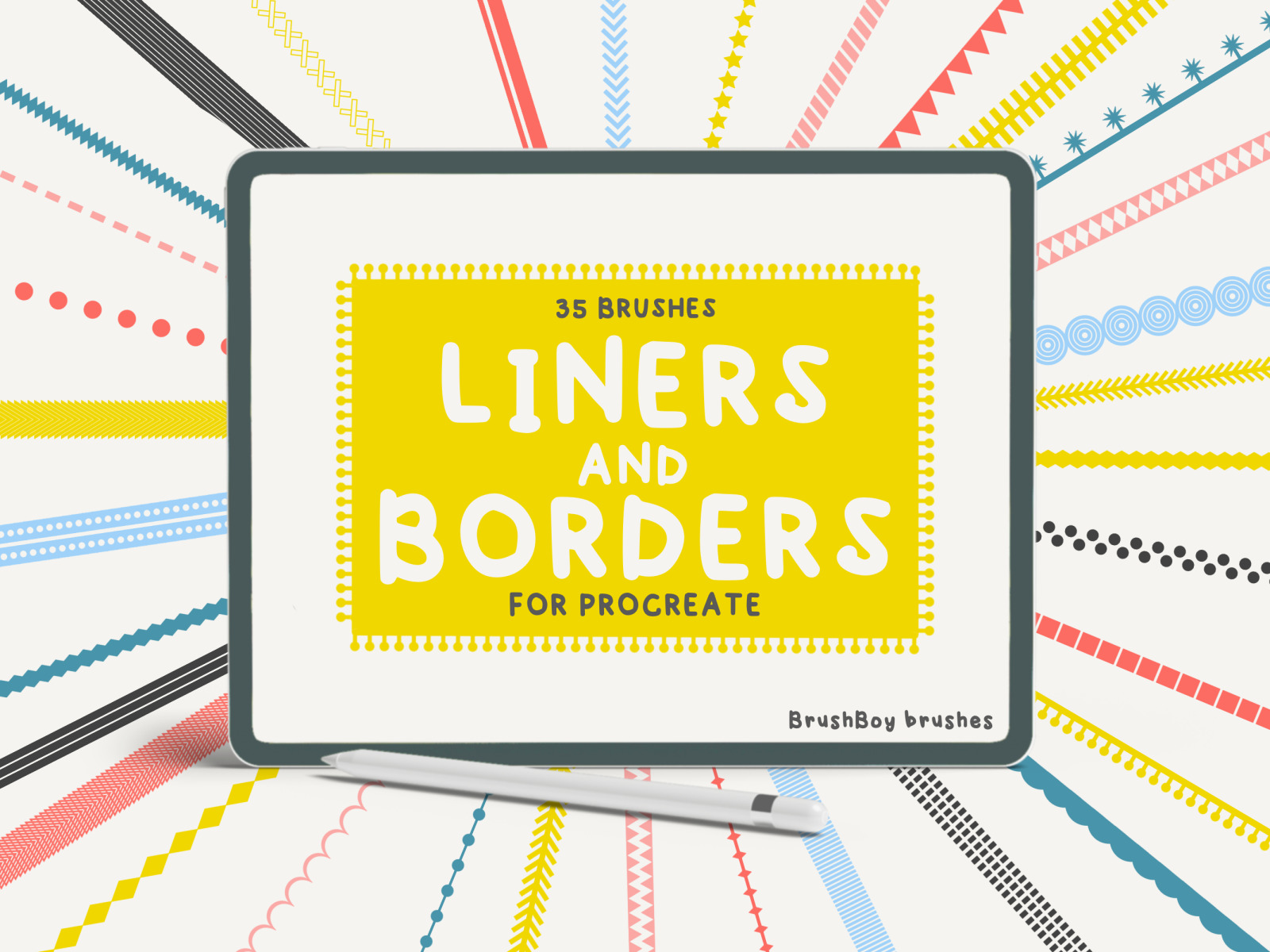 Liners and Borders Procreate Brushes