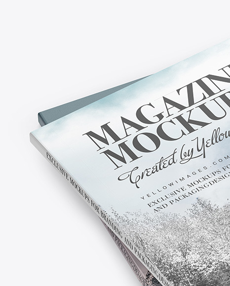 Two Matte A4 Magazines Mockup