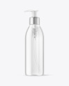 Clear Cosmetic Bottle with Pump Mockup