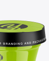 Glossy Yogurt Cup Mockup