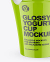 Glossy Yogurt Cup Mockup