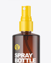 Amber Glass Spray Bottle Mockup