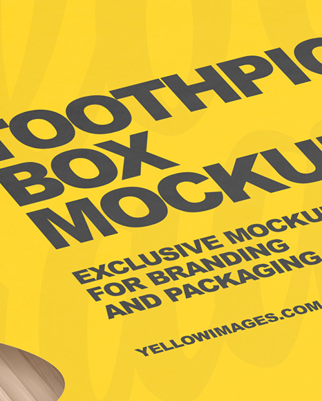 Toothpicks Box Mockup