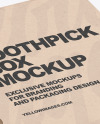 Toothpicks Kraft Paper Box Mockup