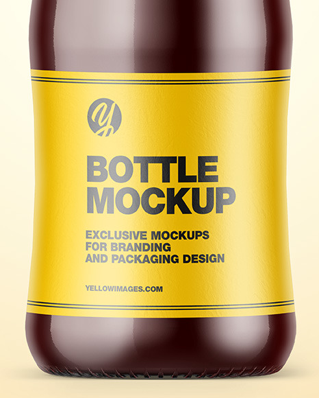 Glass Sauce Bottle Mockup