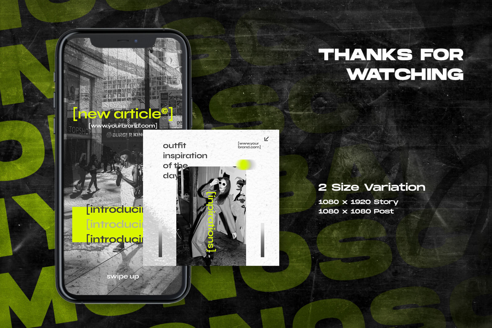 Monoscence - Instagram Stories & Post Template Monoscence - Instagram Stories & Post Template