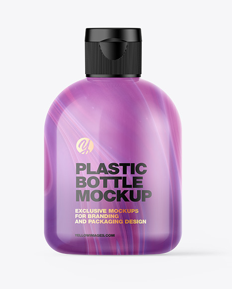 Glossy Plastic Bottle Mockup