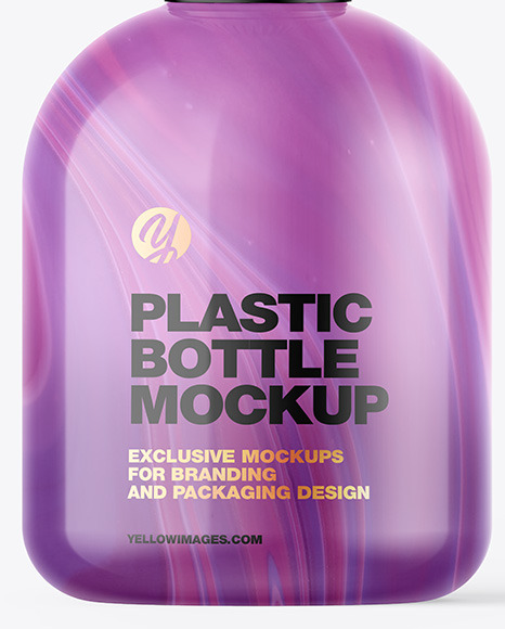 Glossy Plastic Bottle Mockup