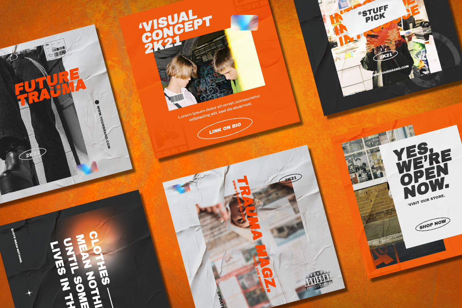Future Trauma - Instagram Stories & Post Template Future Trauma - Instagram Stories & Post Template