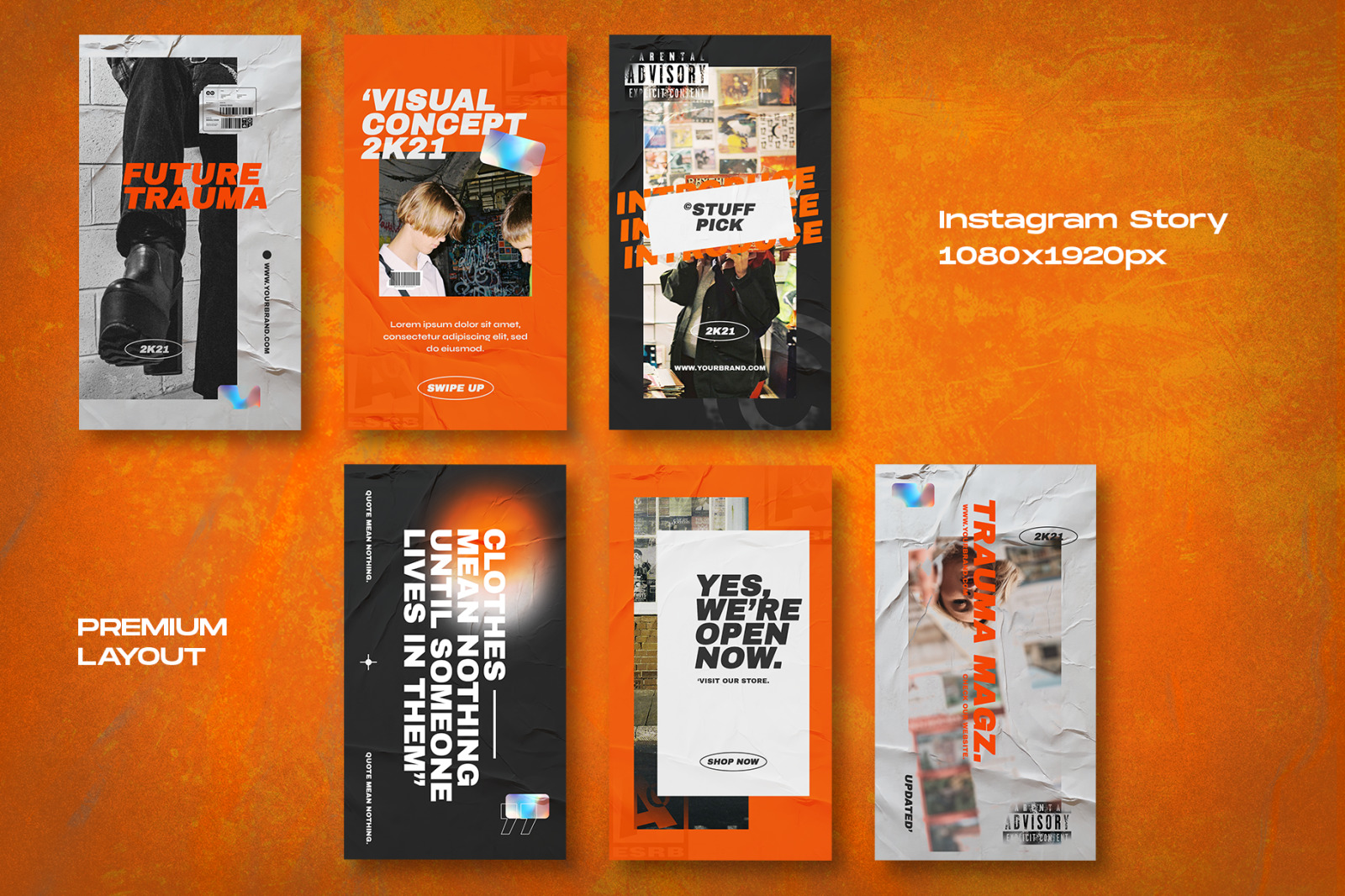 Future Trauma - Instagram Stories & Post Template Future Trauma - Instagram Stories & Post Template