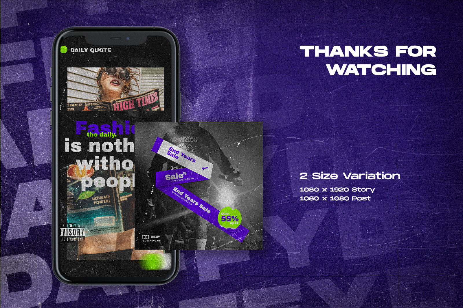 Daffydope - Instagram Stories & Post Template Daffydope - Instagram Stories & Post Template