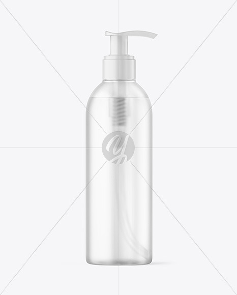 Frosted Cosmetic Bottle with Pump Mockup