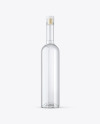 Clear Glass Vodka Bottle Mockup