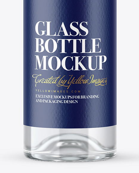 Clear Glass Vodka Bottle Mockup