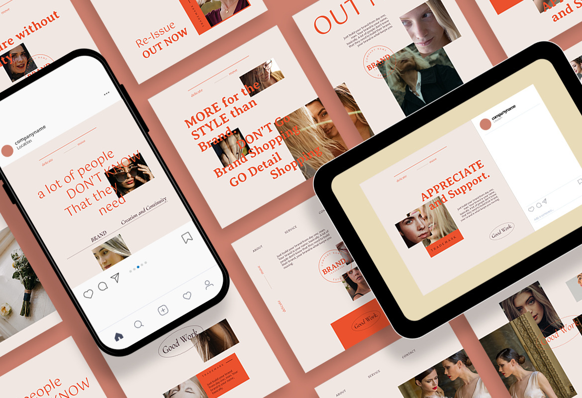 Modest Elegant Instagram Carousel Post Template Modest Elegant Instagram Carousel Post Template