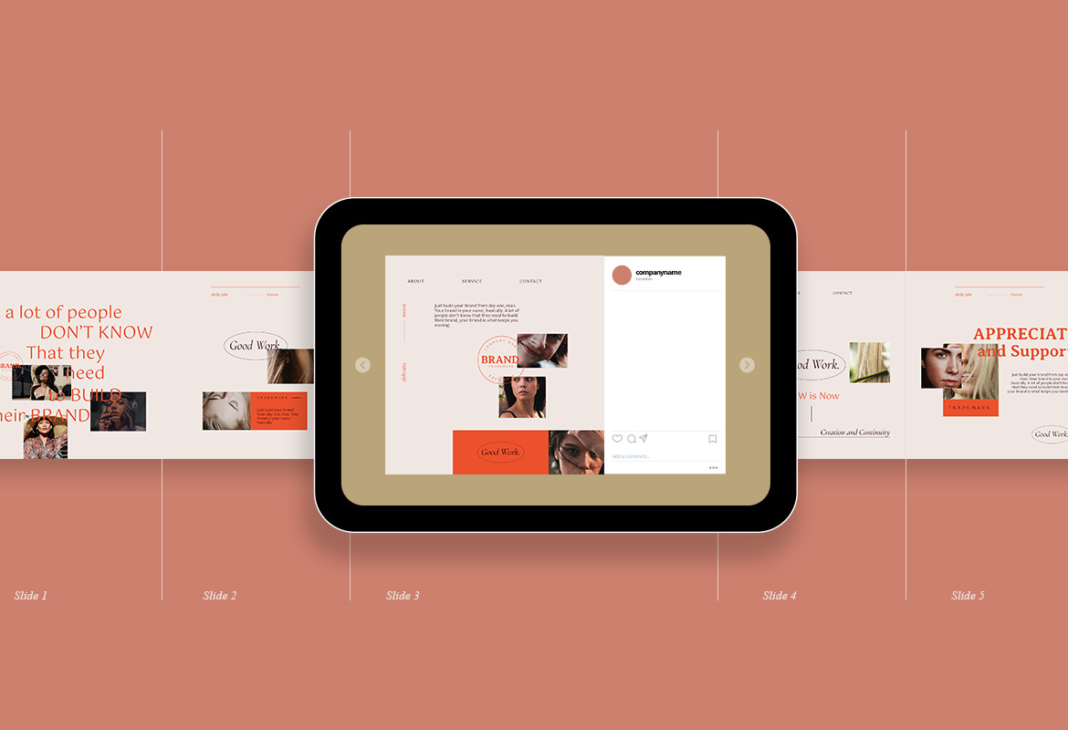 Modest Elegant Instagram Carousel Post Template Modest Elegant Instagram Carousel Post Template