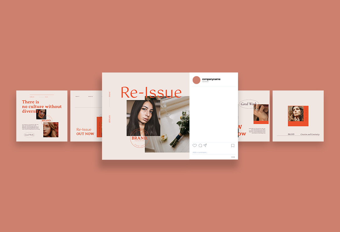 Modest Elegant Instagram Carousel Post Template Modest Elegant Instagram Carousel Post Template