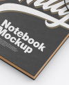 Kraft Notebook with Sunglasses Mockup