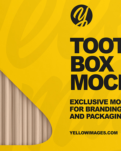 Toothpicks Box Mockup