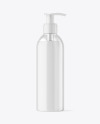 Clear Liquid Soap Bottle with Pump Mockup