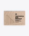 Toothpicks Kraft Paper Box Mockup